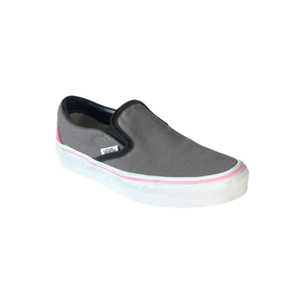 Vans Classic Slip-On Sneakers Skate Shoes Gray Canvas Size W5/M3.5